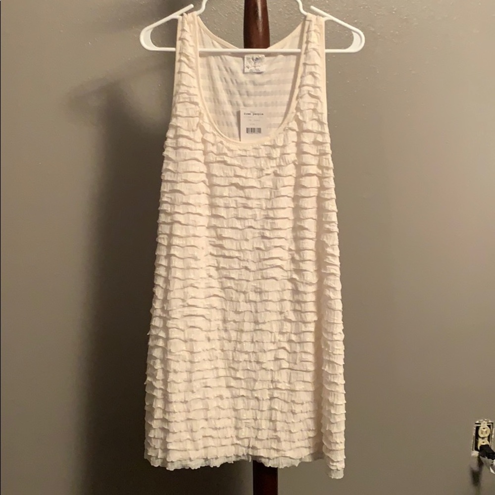 Free People Ruffled Long Top